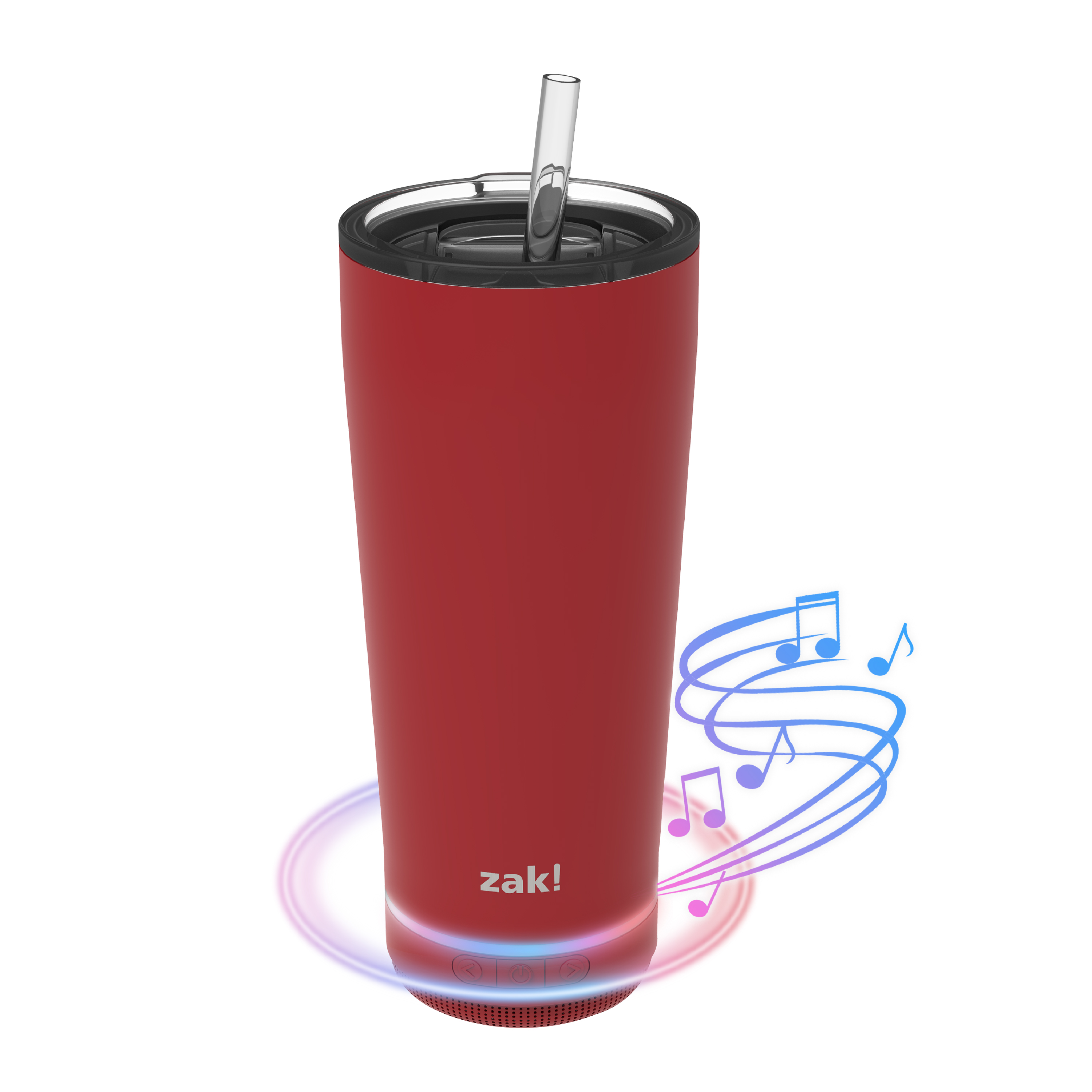 Zak Play 18 ounce Stainless Steel Tumbler with Bluetooth Speaker, Red slideshow image 13 Zak Play 18 ounce Stainless Steel Tumbler with Bluetooth Speaker, Red slideshow image 13