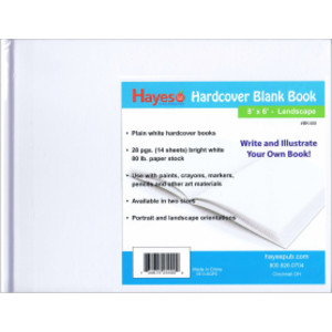 Plain White Blank Hardcover Book, 28 Pages/14 Sheets, 8" x 6"