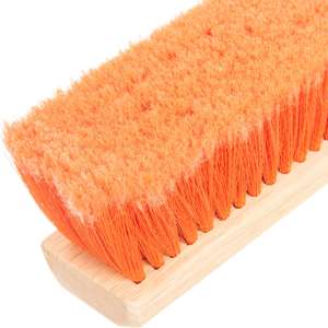 Carlisle, Flo-Pac, 24in, Flagged Bristle Hardwood Push Broom Head, Polypropylene Bristles, Orange