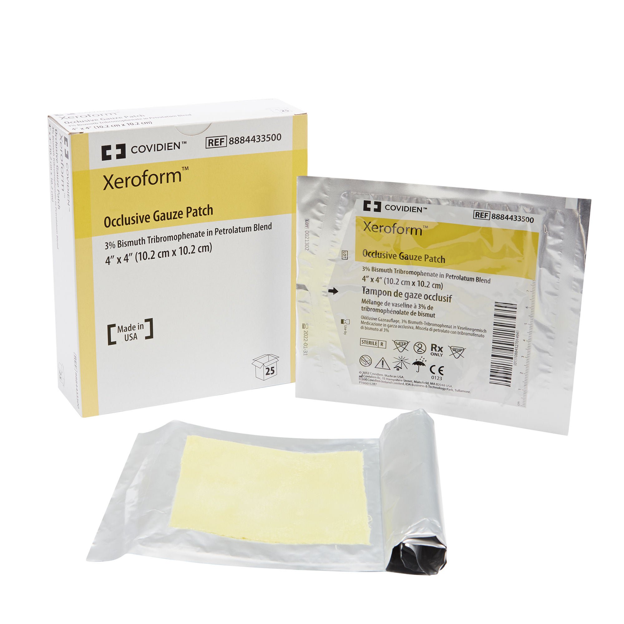 Xeroform® Occlusive Petrolatum Impregnated Dressing, 4 x 4 inch