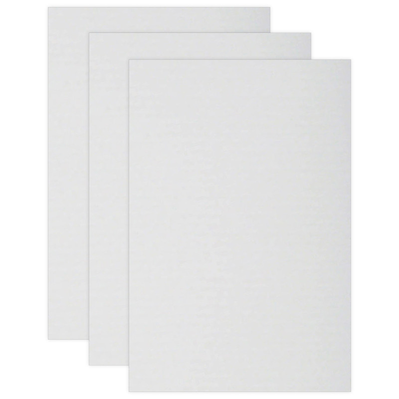 One-Sided Corrugated Project Sheet, 20 x 30 in, White, 3-Pack