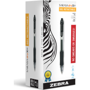 Sarasa Dry X20 Gel Retractable Pen, 0.7 mm, Assorted, 24-Pack