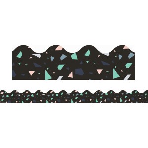 Simply Sassy Black Terrazzo Deco Trim&reg; Extra Wide Die Cut, 37 Feet