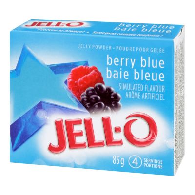 Jell-O Berry Blue Jelly Powder, Gelatin Mix
