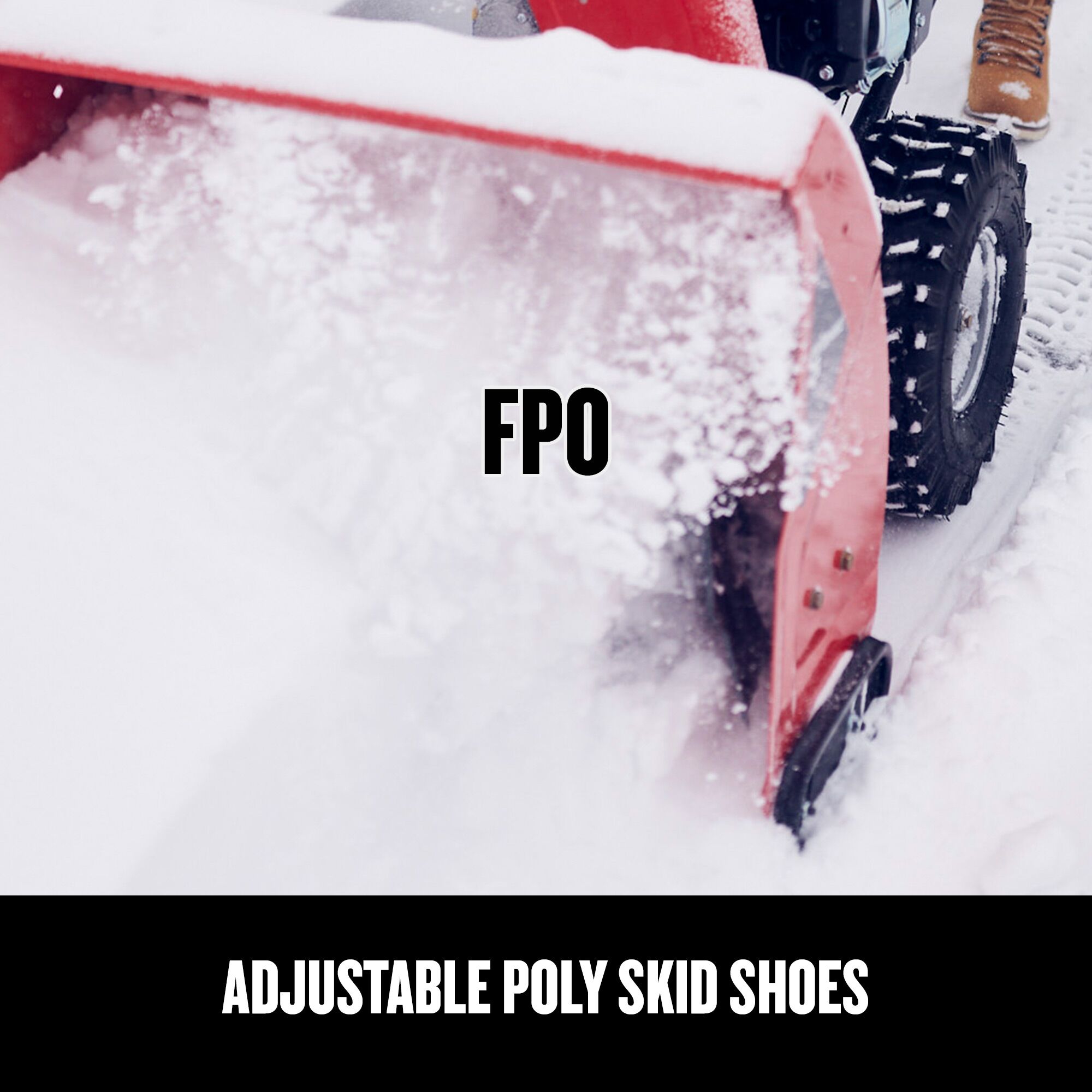 CRAFTSMAN 30-in. 357-cc Two-Stage Gas Snow Blower focused in on polyskid shoes