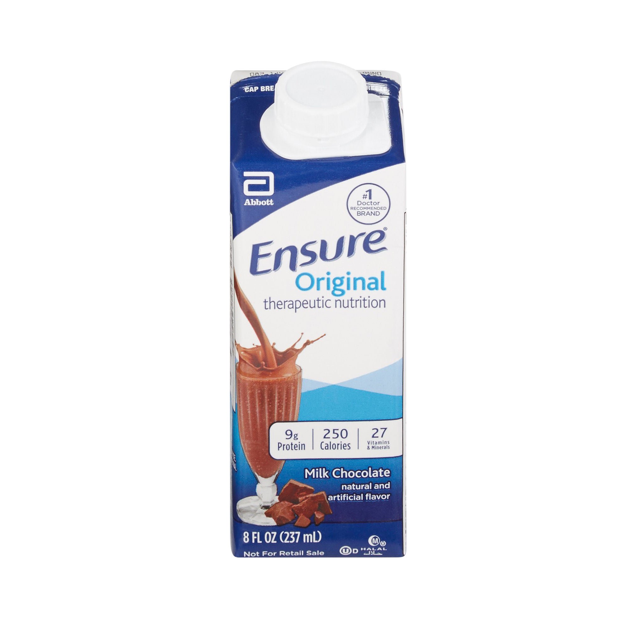 Ensure® Original Therapeutic Nutrition Shake, Chocolate, 8-ounce carton