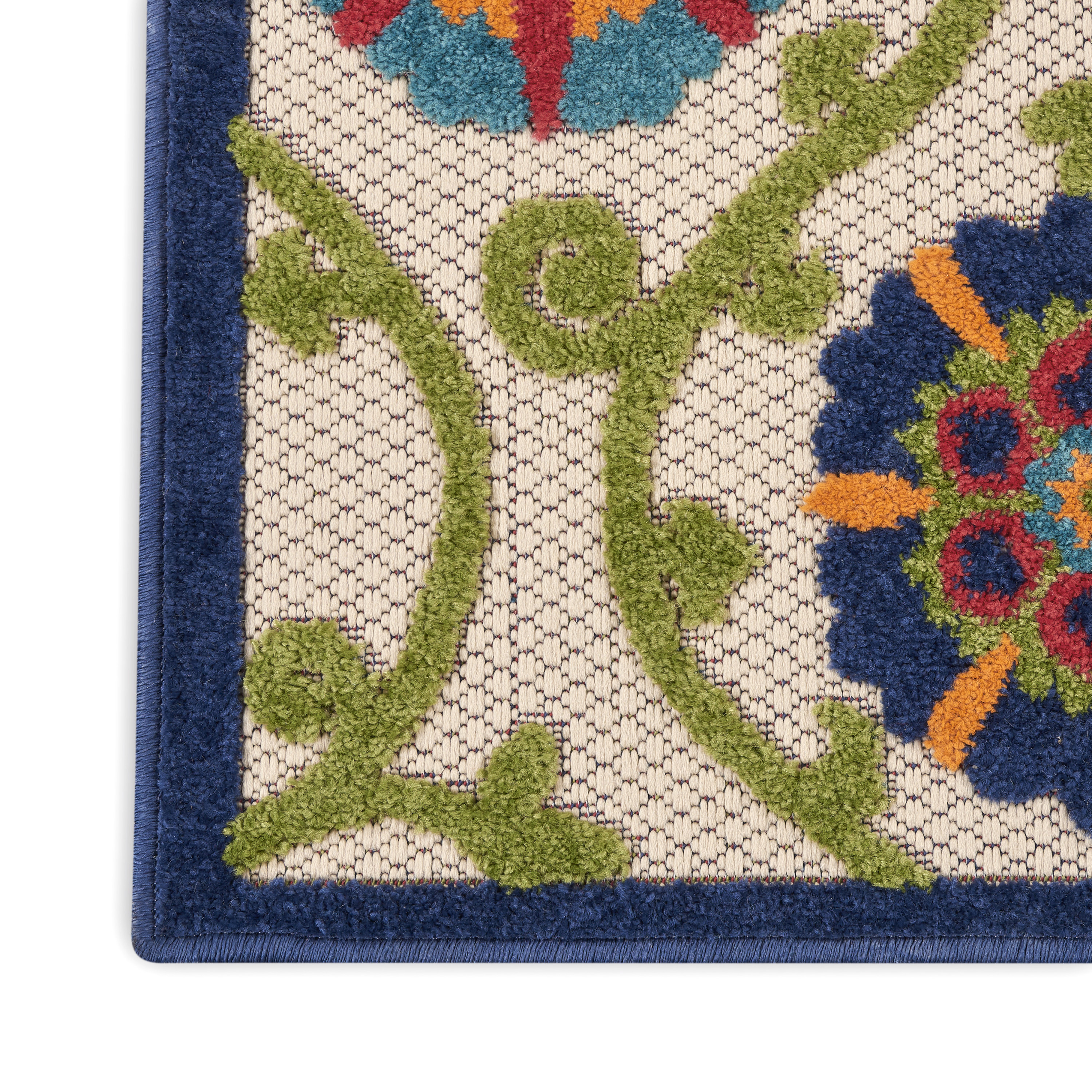 Nourison Aloha 2' x 6' Blue Multicolor Contemporary Rug