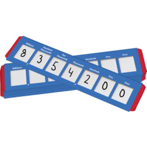 Place Value Sliders, Ones to Millions, Set of 10