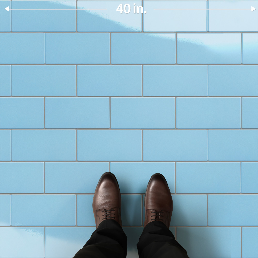 Piscina Glossy Blue with BioTech 4-3/4 in. x 9-5/8 in. Porcelain Floor and Wall Tile