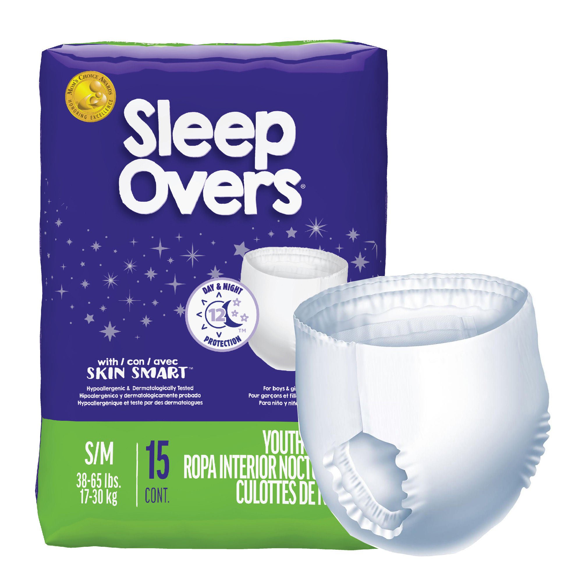 Cuties® Sleep Overs® Absorbent Underwear, Small / Medium