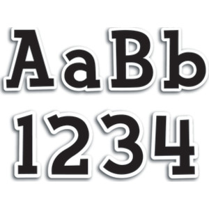 Fancy Black 4" Designer Letters, 210 Pieces