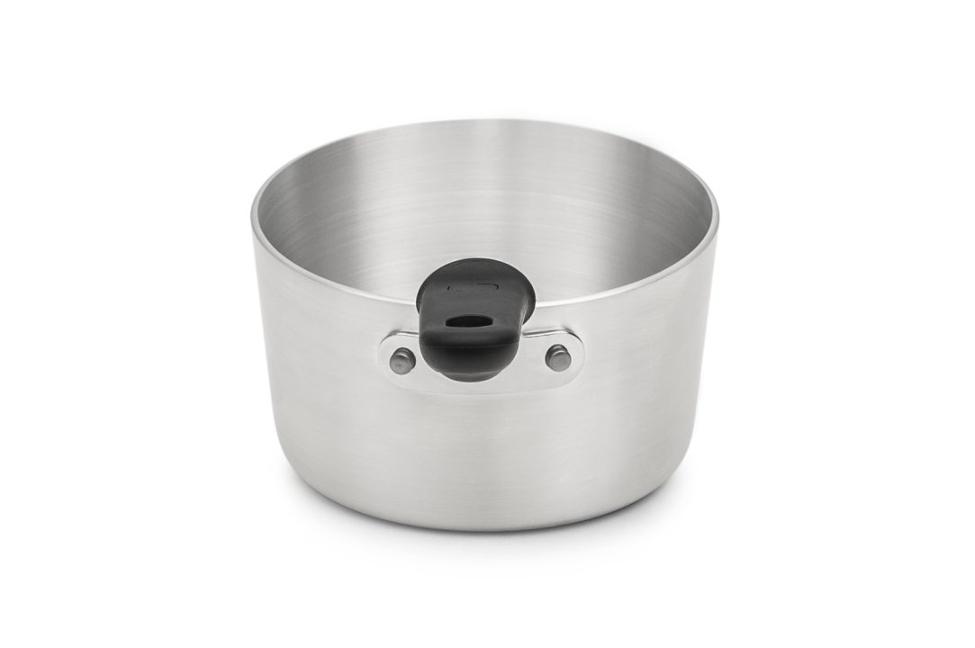 1 ½-quart Wear-Ever® tapered aluminum saucepan with natural finish and silicone handle
