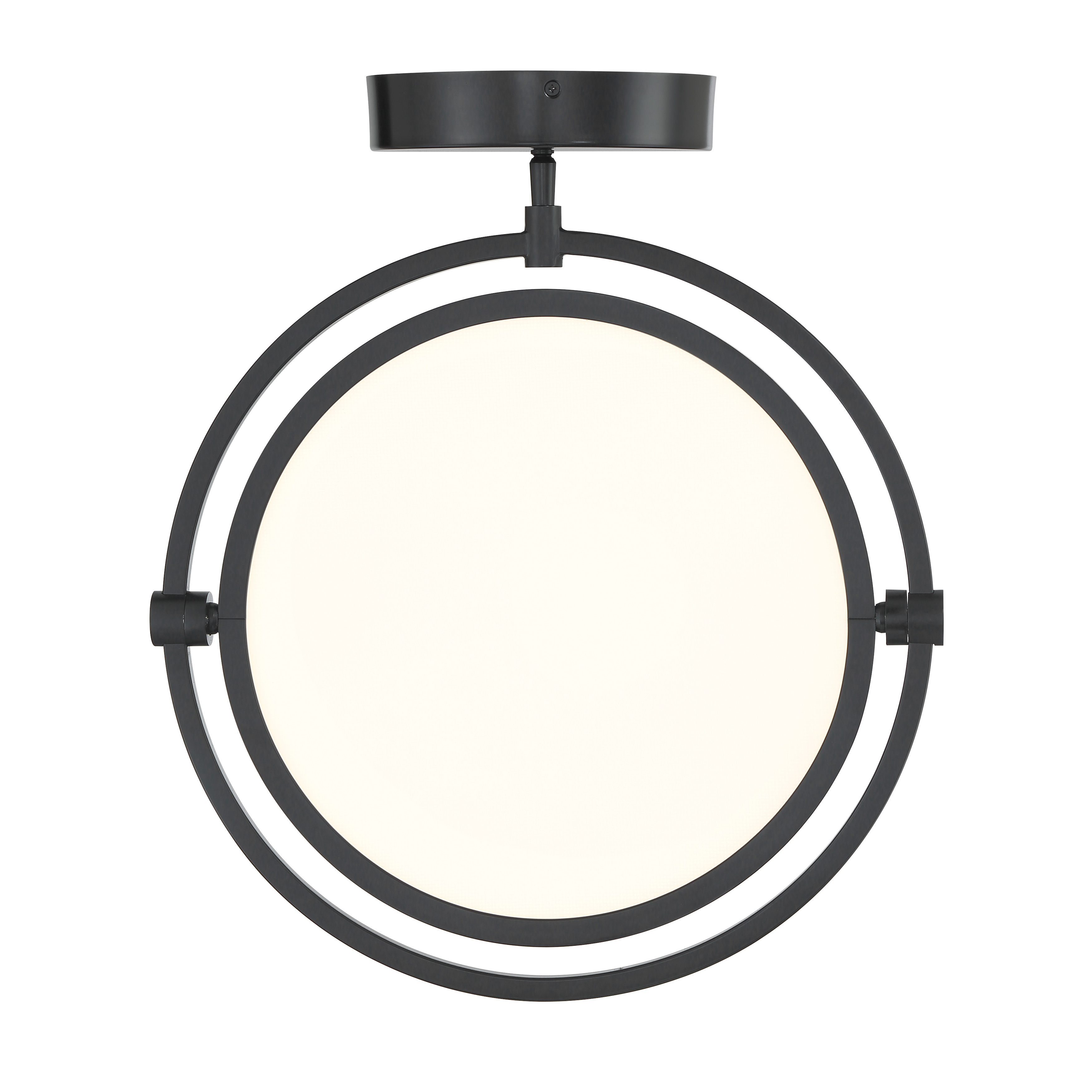 The Studio 23 combines minimalist design with exceptional light quality. Its 17W LED delivers 1230 lumens with a 95 CRI for true color rendering, while the coal black finish and acrylic diffuser create soft, even illumination. - alternate view