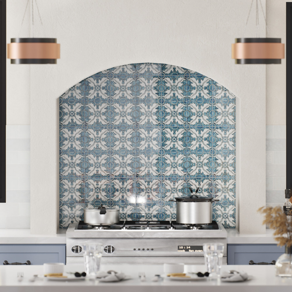 Provincial Deco Monte Real 6 in. x 6 in. Porcelain Wall Tile