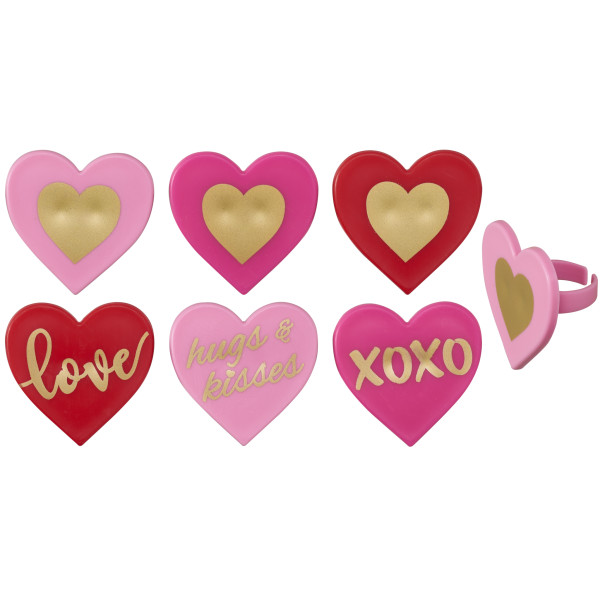 Love Heart Cupcake Rings