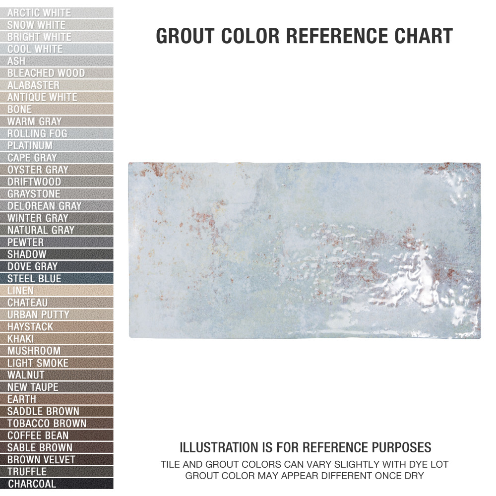 Biarritz Blue 3 in. x 6 in. Ceramic Wall Tile