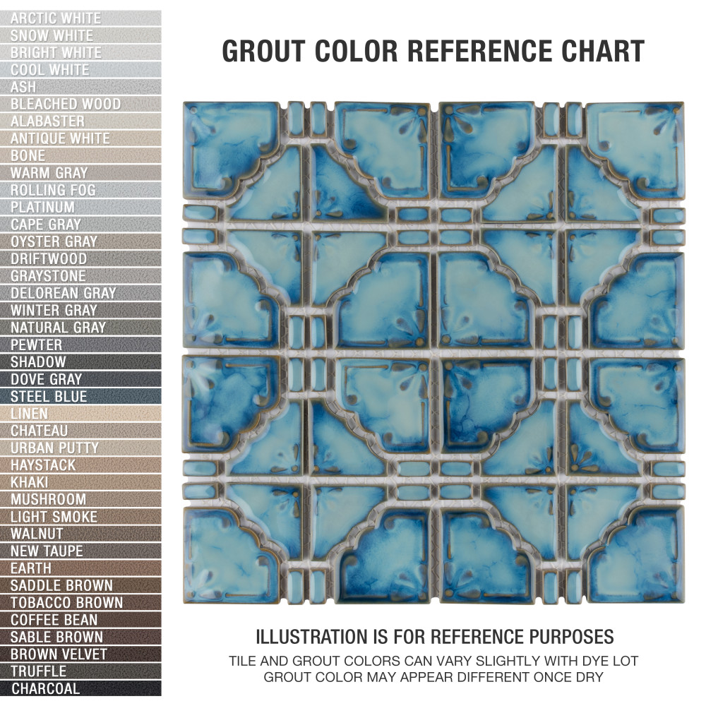 Hudson Moonbeam Marine 11-7/8 in. x 11-7/8 in. Porcelain Mosaic Tile