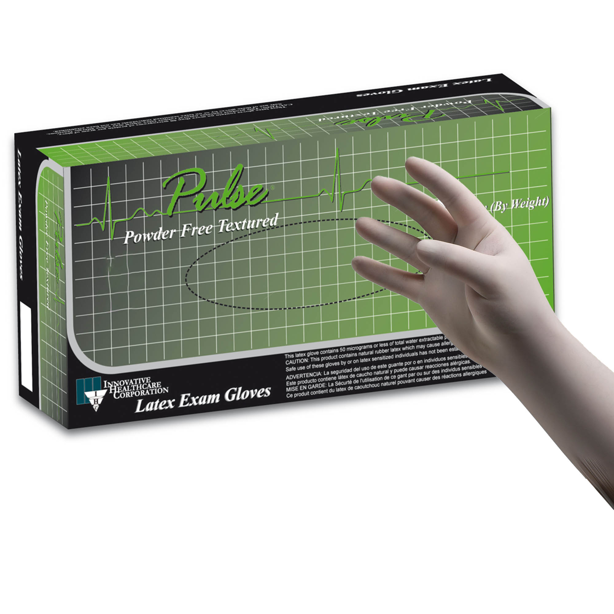 Pulse® 151 Series Latex Exam Glove, Small, White