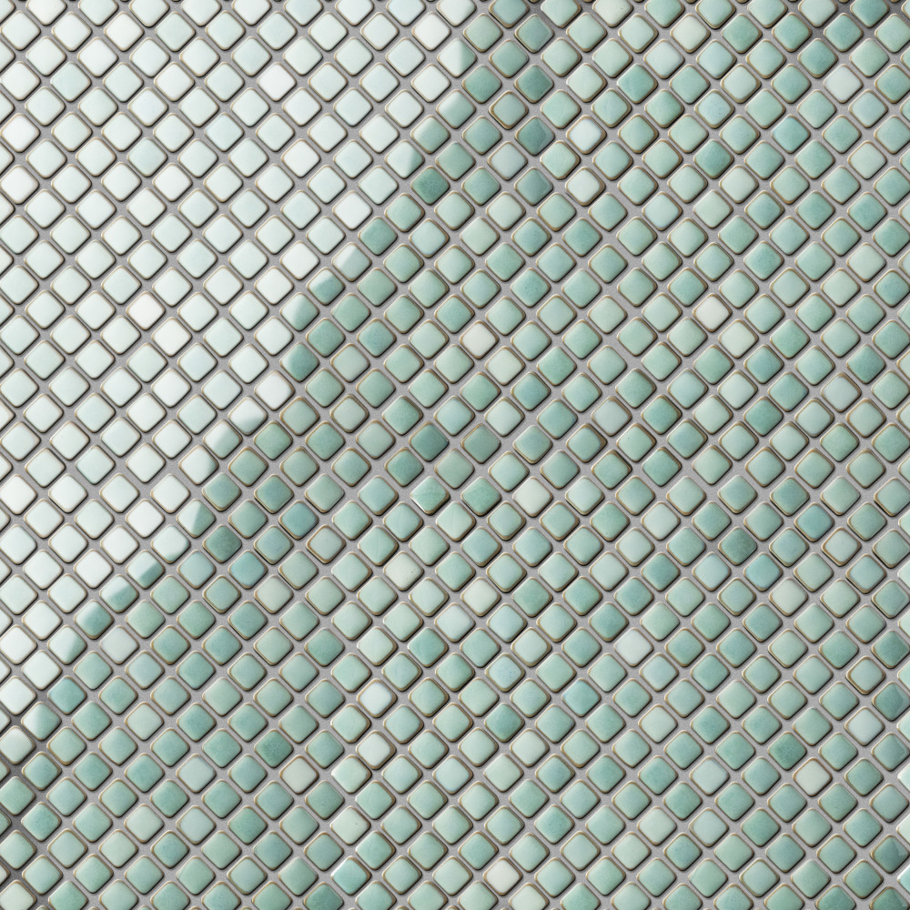 Hudson Diamond Mint Green 12-1/4 in. x 12-3/8 in. Porcelain Mosaic Tile