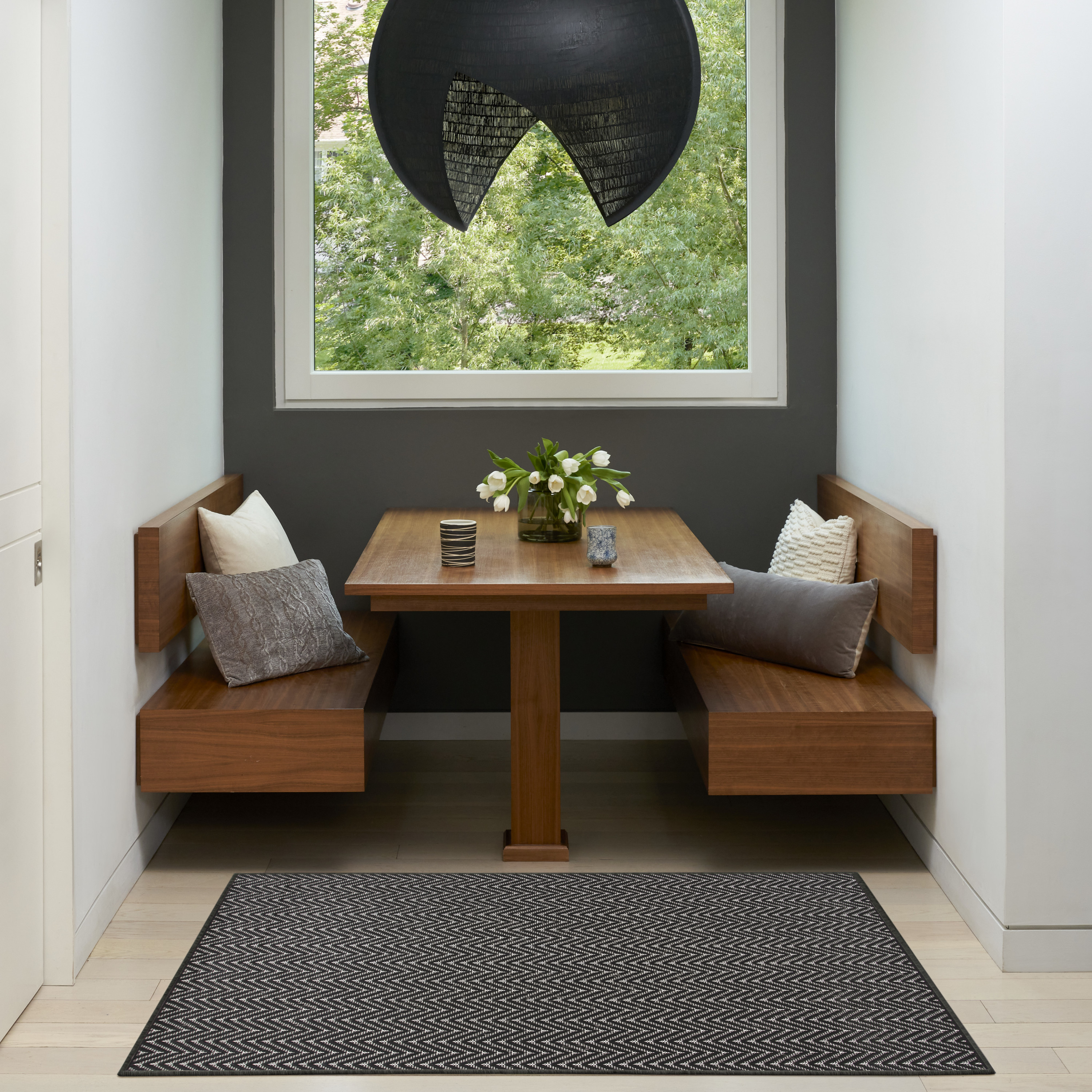 Nourison Horizon Indoor/Outdoor 3' x 5' Black Modern Rug