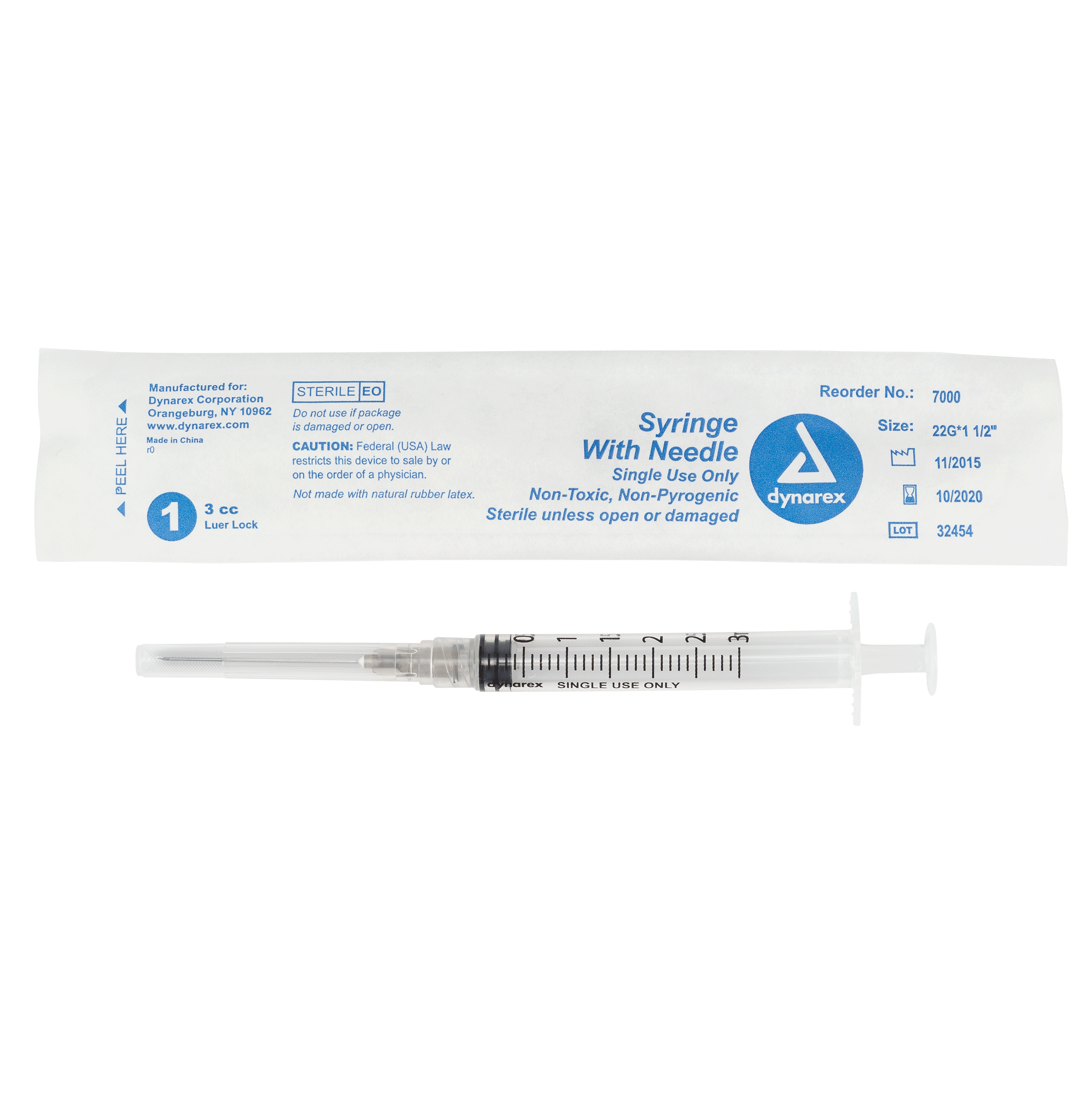 Syringes With Needle - 3cc - 22G, 1.5