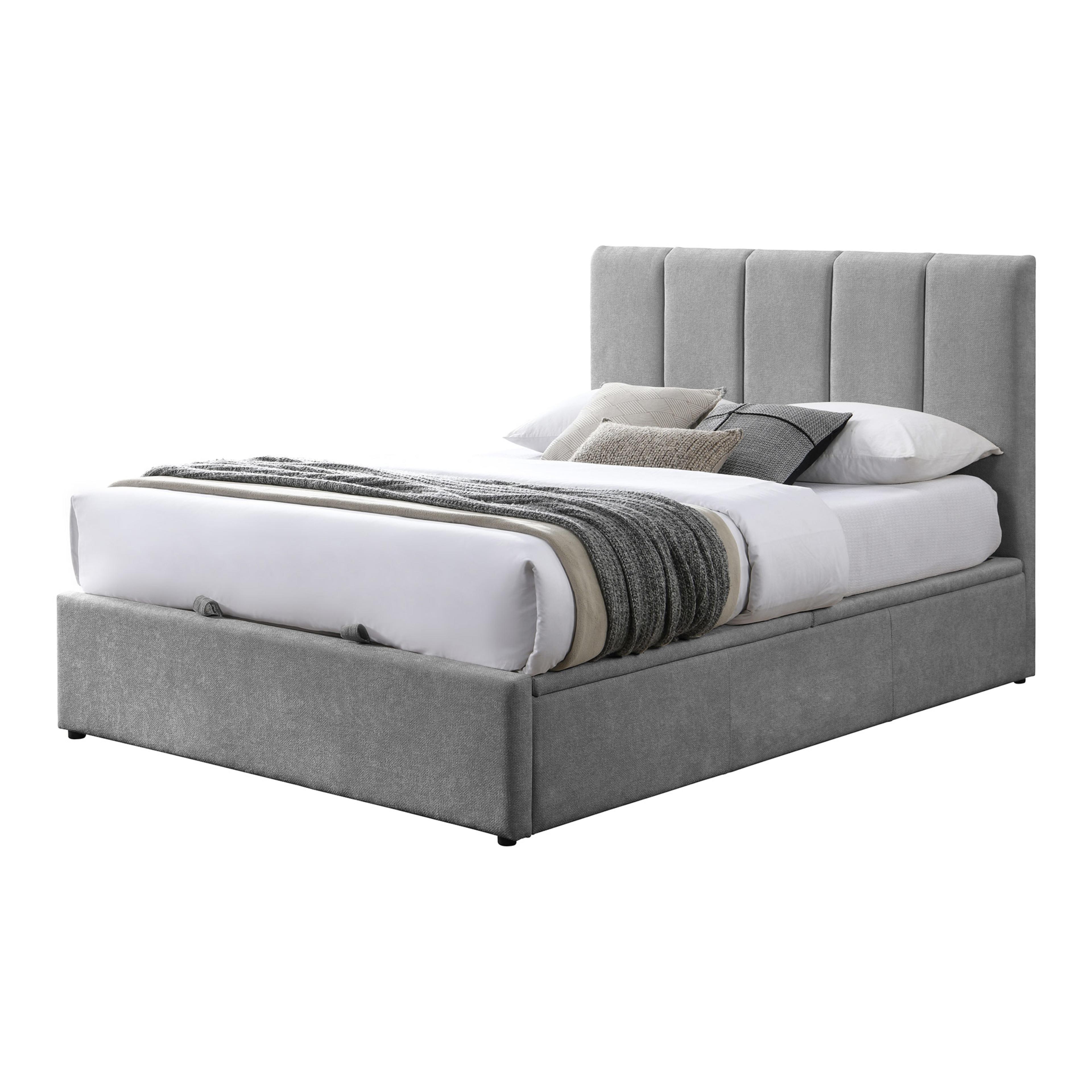 Lifestyle image of the  Harlow Bed Frame, Gas Lift Base, Dark Grey from Forty Winks