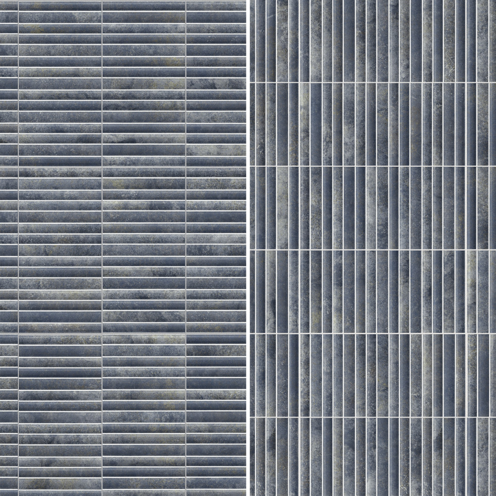 Rubik Azul 5-7/8 in. x 11-3/4 in. Ceramic Wall Tile