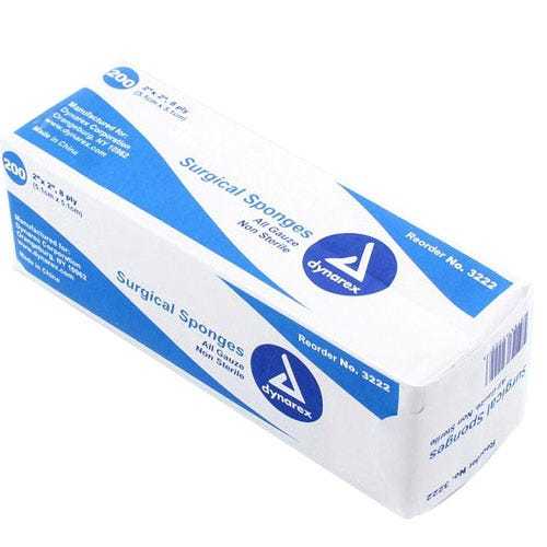 All Gauze 2" x 2",  8ply,  Non Sterile