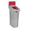 Rubbermaid Commercial, Slim Jim, Paper Slot Insert, Rectangular, Resin, Red, Receptacle Lid
