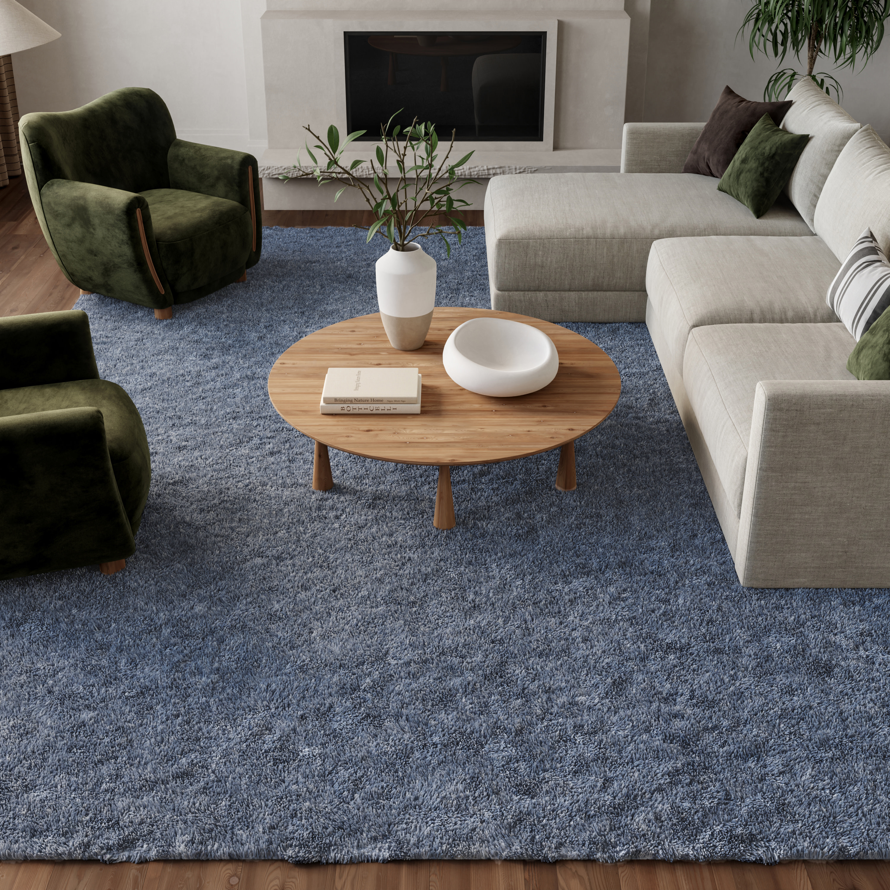 Nourison Dreamy Shag 9' x 12' Light Blue Shag Indoor Rug