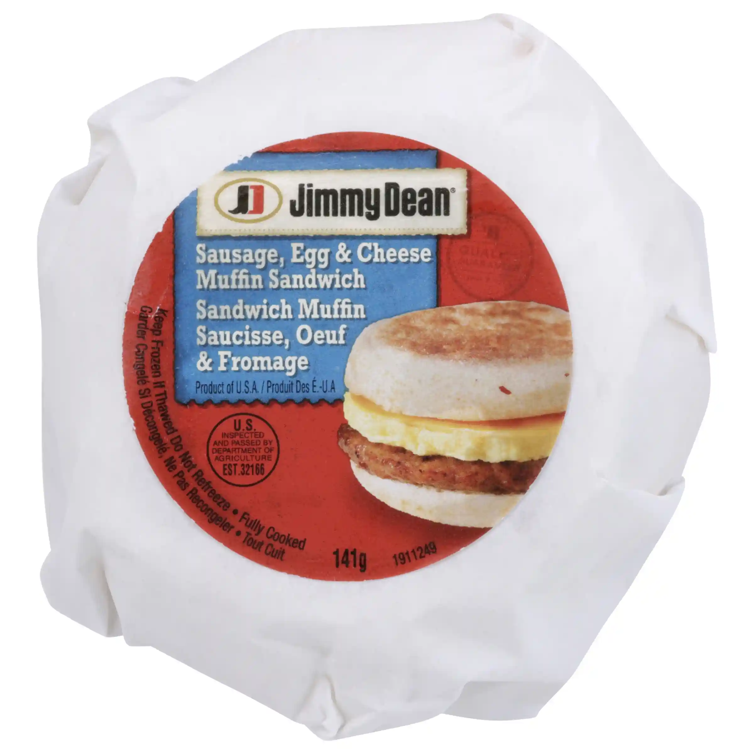 Jimmy Dean® Butcher Wrapped Sausage, Egg and Cheese Muffin Sandwich_image_3