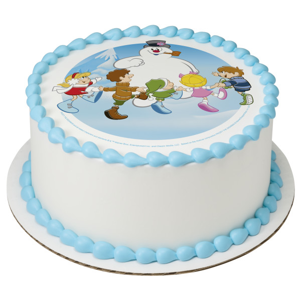 Frosty the Snowman Holly Jolly Fun PhotoCake® Edible Image®