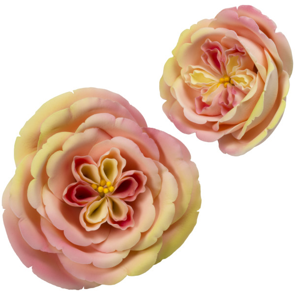 Apricot Nectar Rose Gum Paste Flowers