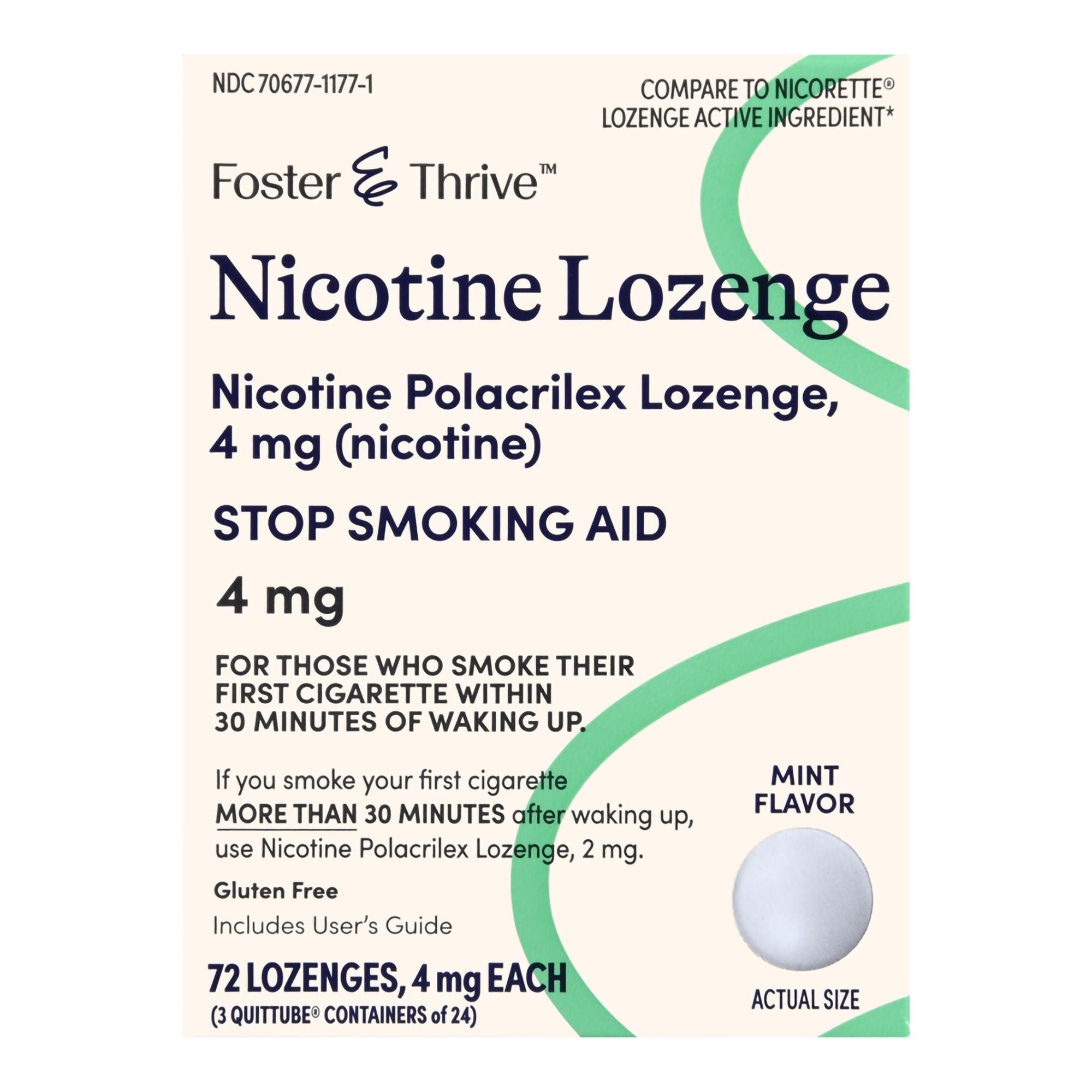 Foster & Thrive™ Nicotine Polacrilex 4 mg (Nicotine) Lozenges Mint