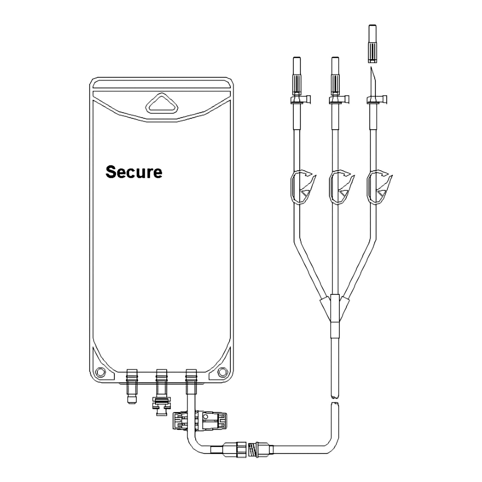 The Metrix Company BAG, 3LEG GRAVITY EVA 1000ML (50EA/CS) D/S