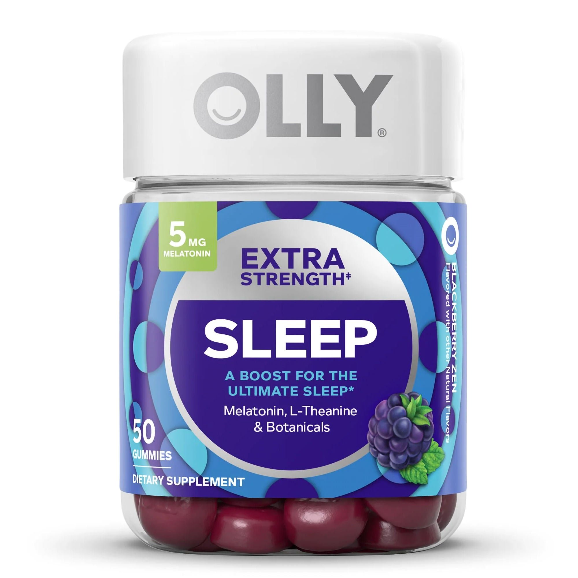 Olly® Sleep Gummies with Melatonin and L-Theanine Extra Strength Blackberry Zen