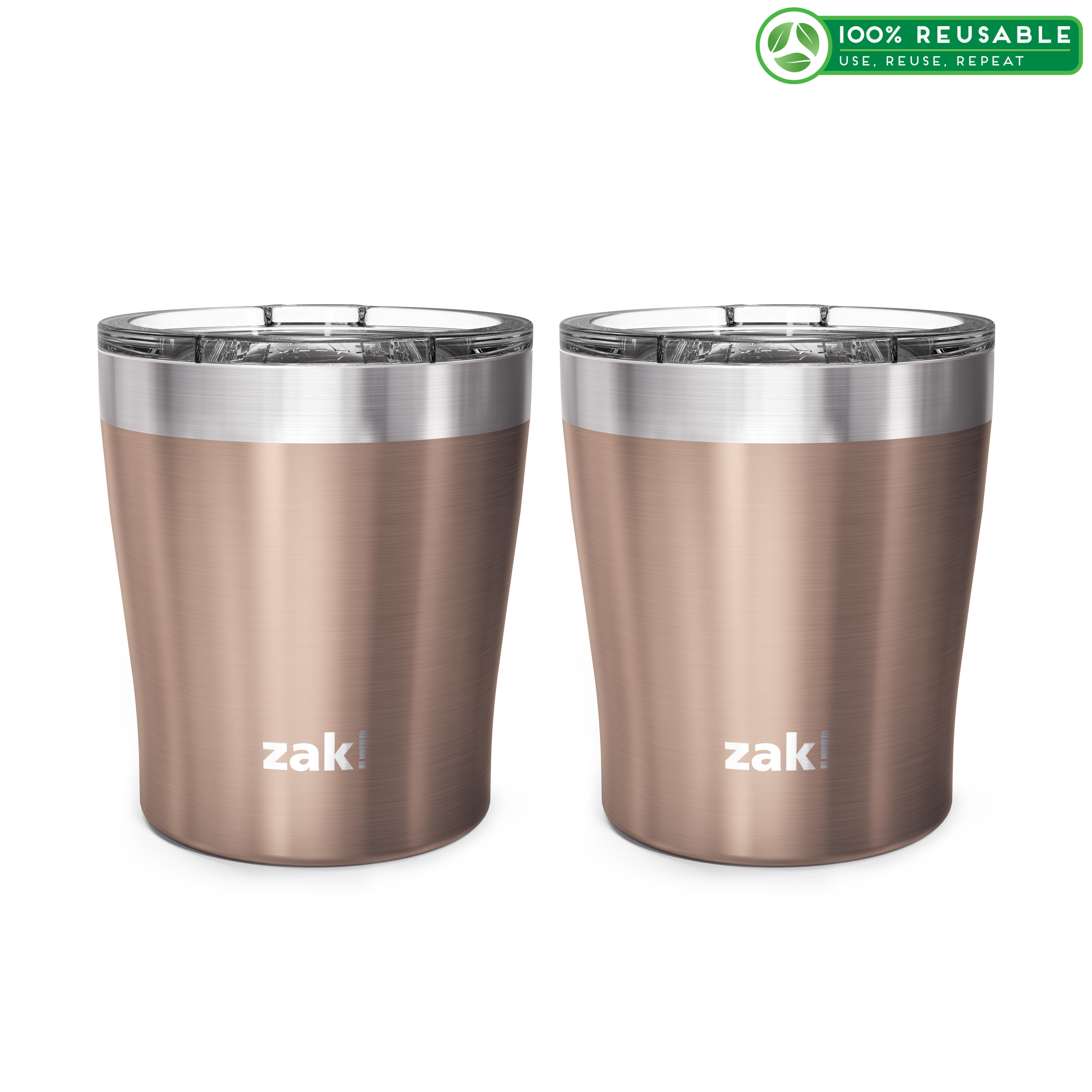Dayton 10 ounce Vacuum Insulated Stainless Steel Tumbler, Rose Gold, 2-piece set slideshow image 1 Dayton 10 ounce Vacuum Insulated Stainless Steel Tumbler, Rose Gold, 2-piece set slideshow image 1