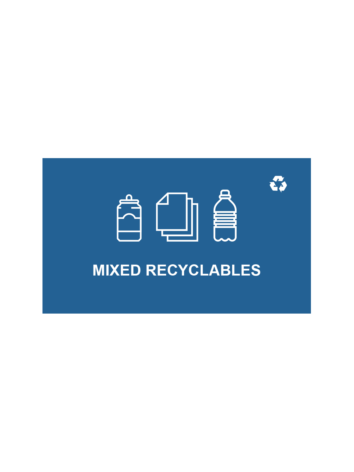 SPECTRUM – Ellipse Double Sign – Mixed Recyclables – Blue-White