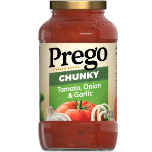 Prego® Chunky Tomato with Garlic and Onion Pasta Sauce, 24 Oz Jar (Case of 12)