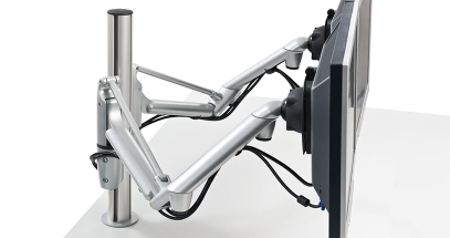 Position 2 monitors for perfect side-by-side viewing.