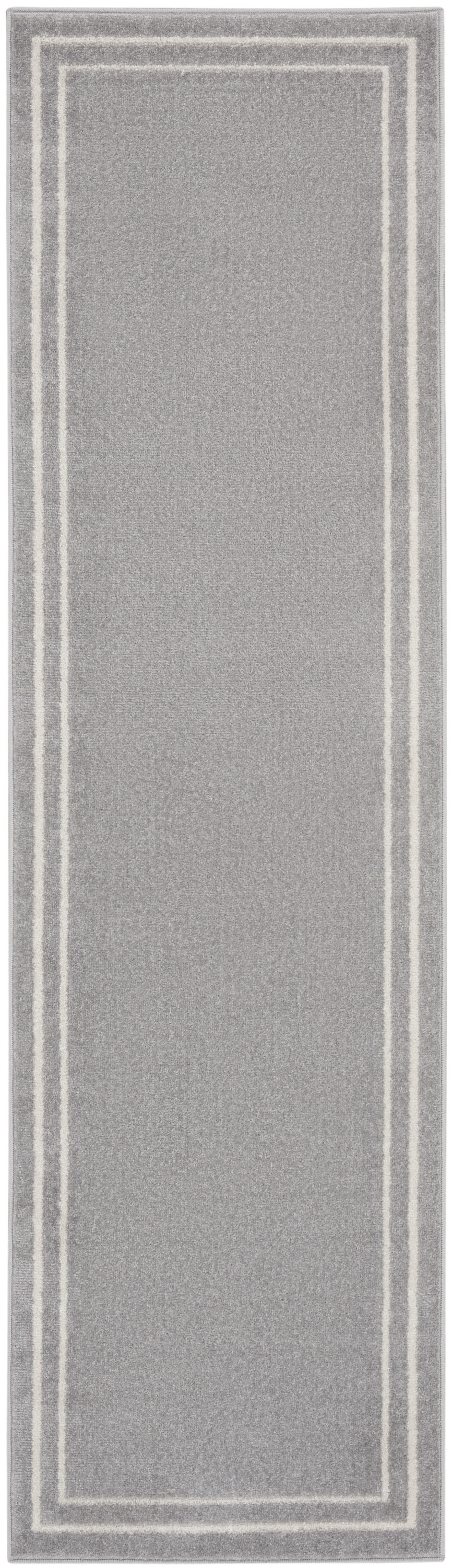 Nourison Nourison Essentials 2'2" x 7'6" Grey Ivory Contemporary Rug
