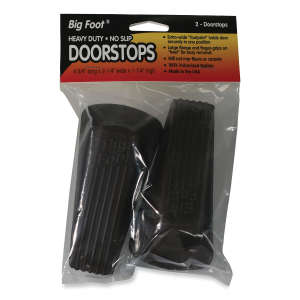 MAS00971, Master Caster, Big Foot Doorstop, No Slip Rubber Wedge, 2.25w x 4.75d x 1.25h, Brown