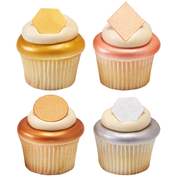Rose Gold Shimmer Assortment Fondant DecoShapes®