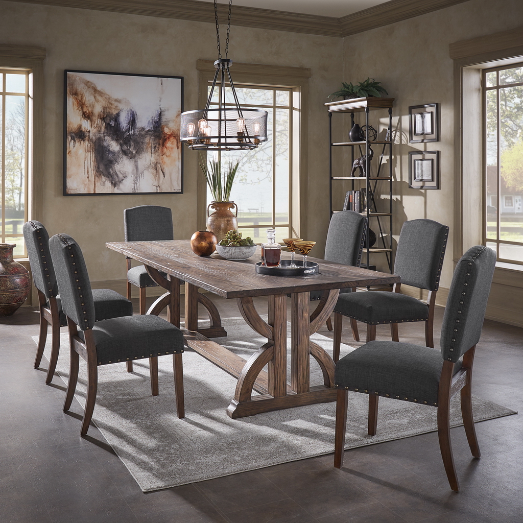 6-Person Reclaimed Wood Rectangular Dining Set