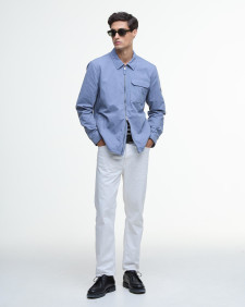 Maze Peached Overshirt Washed Blue