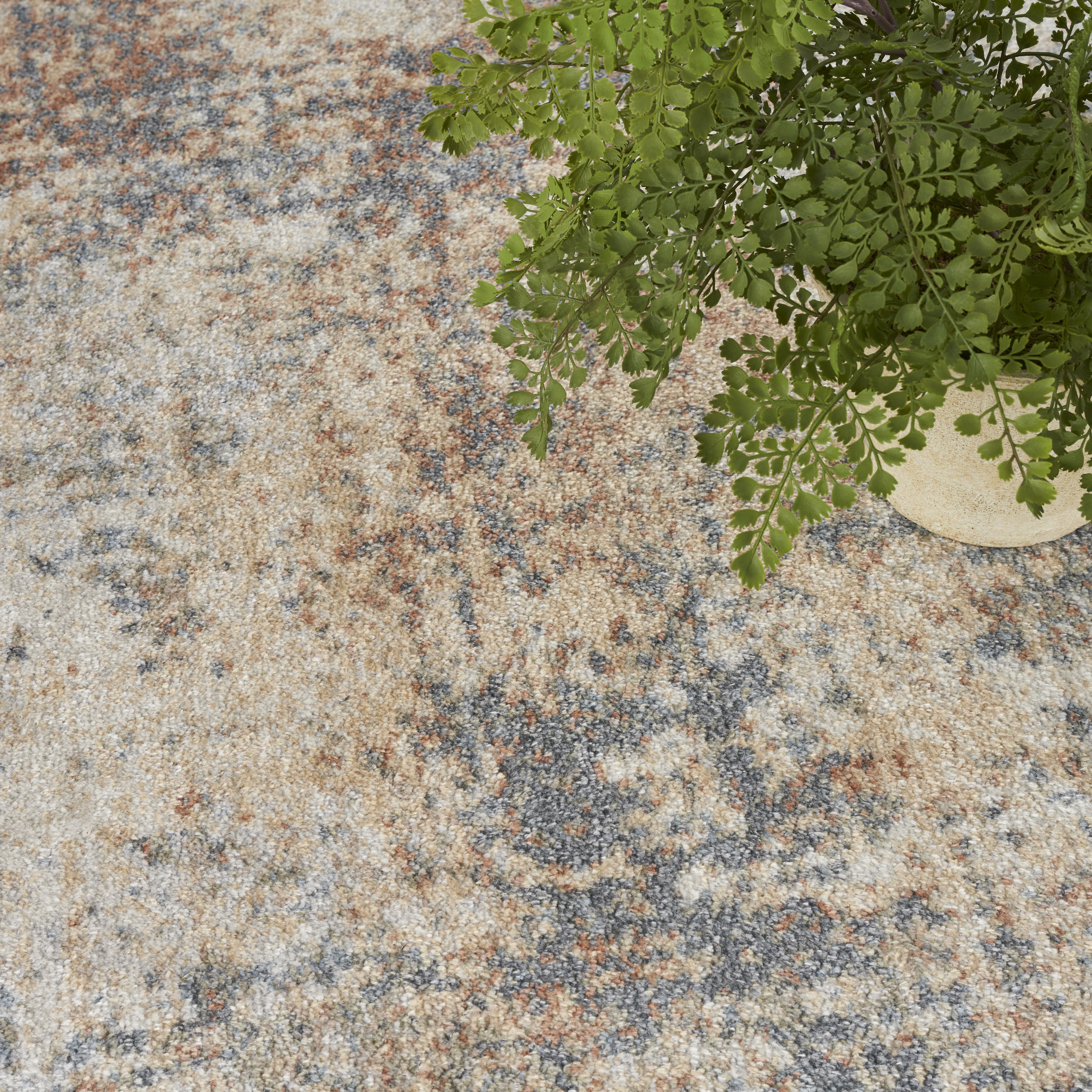 Nourison Astra Machine Washable 5'3" x 7' Multicolor Modern Indoor Rug