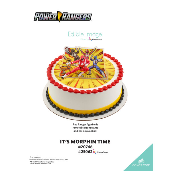 Power Rangers™ It's Morphin Time The Magic of Cakes® PhotoCake® Enhanced Round Background Page