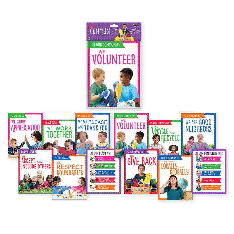 We Are a Community Classroom Poster Sets, Grades 1–2