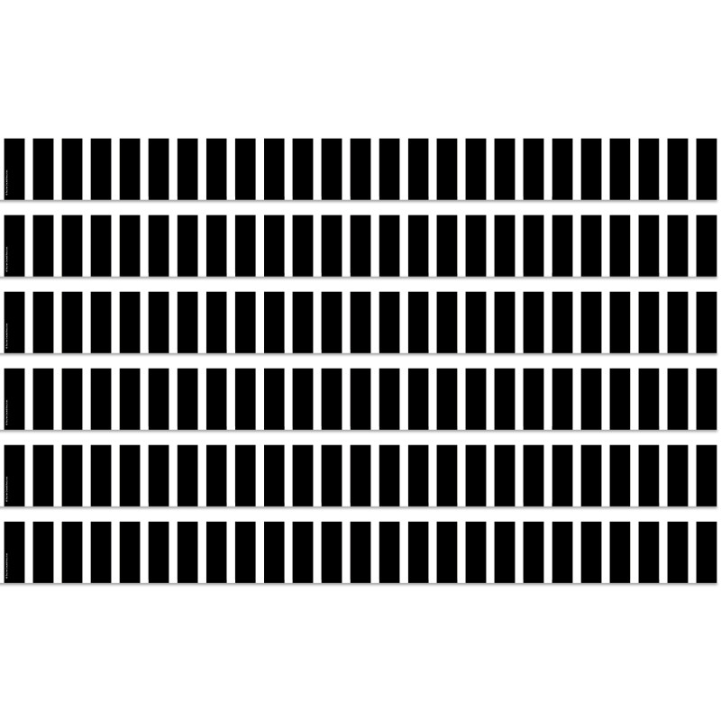 Black and White Vertical Stripes Straight Border Trim, 35 Feet Per Pack, 6 Packs