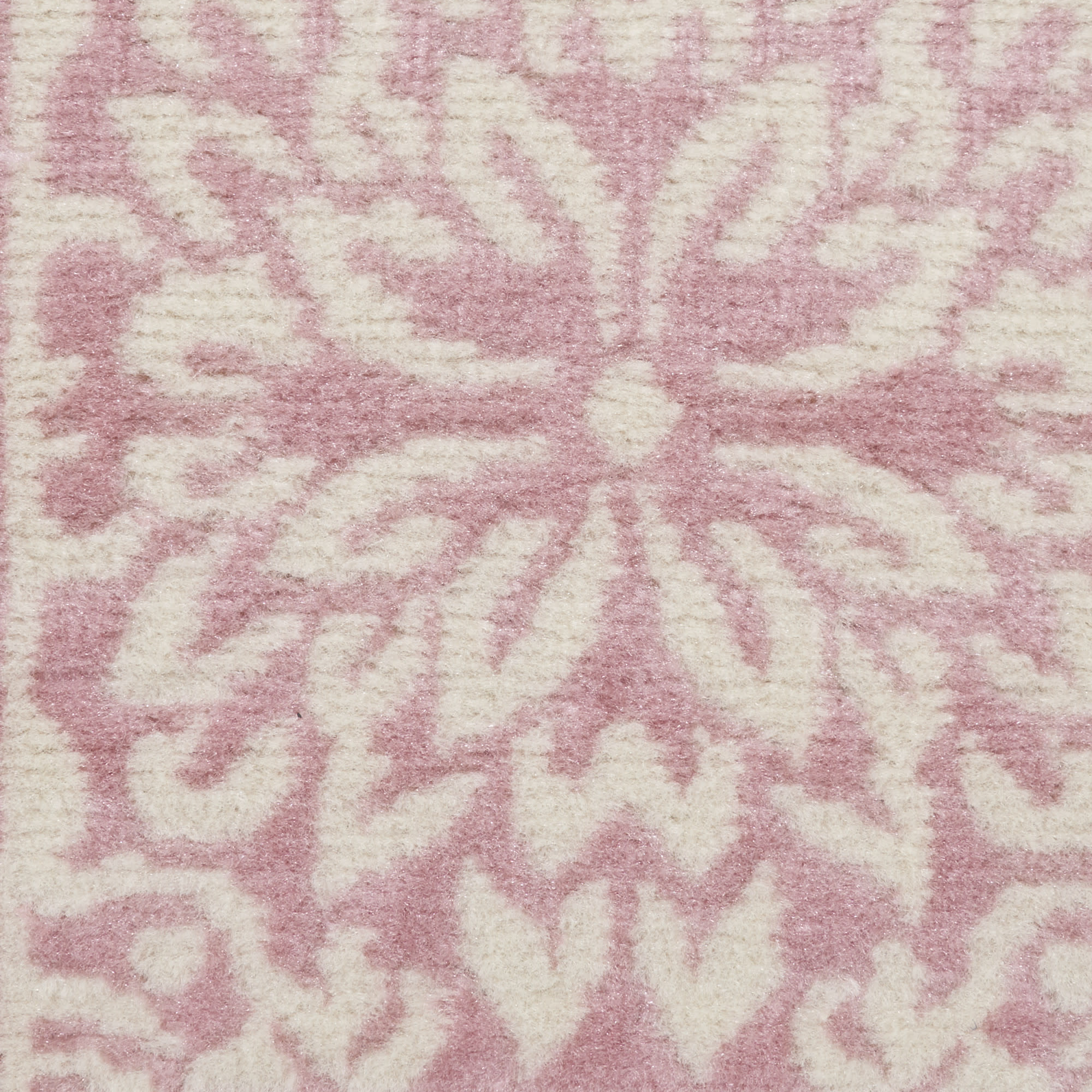 Nourison Jubilant 2' x 6' Ivory Pink Farmhouse Indoor Rug